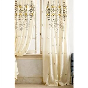 Anthropologie velvet and sequin detail curtains